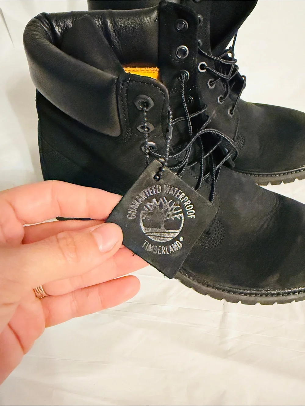 Timberland 6” Premium Waterproof Boots Black Nubuck 10073 Men’s 9.5 Insulated